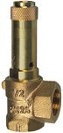 Angle safety valve IG 1", pressure bar max 110°C, for liquids, gunmetal