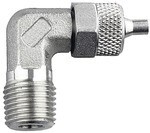 Angle screw-in fitting AG "R, Stainless steel 1.4571