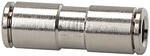 Connector, metallica series SD4, L 31 mm, straight Nickel-plated brass