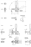 Vertikal-Spanner, Fuß waagrecht GN 810-75-A-NI Edelstahl, Spannarm offen