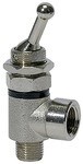 2/2 way toggle valve AG IG max 8 bar Brass, quick-release fitting