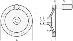 Disc handwheel with bore GN