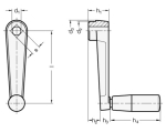 Hand crank with GN Aluminium, black