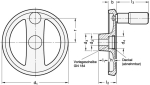 handwheel GN matt KU-coated