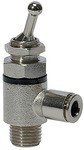 2/2 way toggle valve AG for hose 8 max bar Brass, plug connection