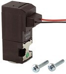 3/2-way solenoid valve mini NO bar, 15 connection Direct operated, V DC, plastic