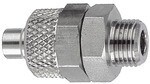 Straight screw-in fitting AG L Stainless steel 1.4571