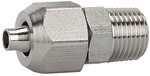 Straight screw-in fitting AG "R, L Stainless steel 1.4404