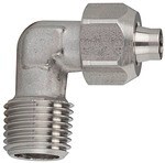 Angle screw-in fitting AG "R, for hose Stainless steel 1.4404