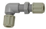 Angled bulkhead connection 2x for hose Polyamide