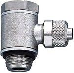 Angle swivel fitting AG O-ring Nickel-plated brass