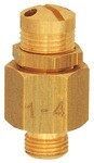 Mini safety valve AG 1/4", response pressure bar 1-60 bar, max 180°C, brass