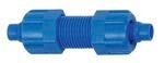 Straight hose connection for 0-10 bar Plastic POM blue