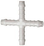 Cross connecting piece for hose max 10 bar POM