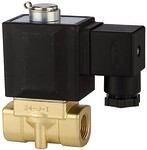 Solenoid valve series 2KW IG 0-20 bar, BF2, NO 230V, 50 Hz, directly controlled, brass