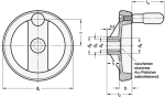 Spoked handwheel GN with stainless steel hub bushing