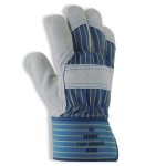 Handschuhe, Rindsplatleder grau/blau Uvex top grade 8300