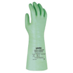 Handschuhe, Nitril Chemikalienschutz L=350, hellgrün Uvex rubiflex S NB35SF