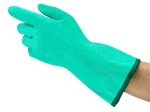 Nitrile chemical protection gloves to 100° green Ansell Alpha Tec 37-340